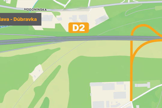 Modernizácia D2 bude pokračovať. Pripravuje sa nová križovatka Dúbravka